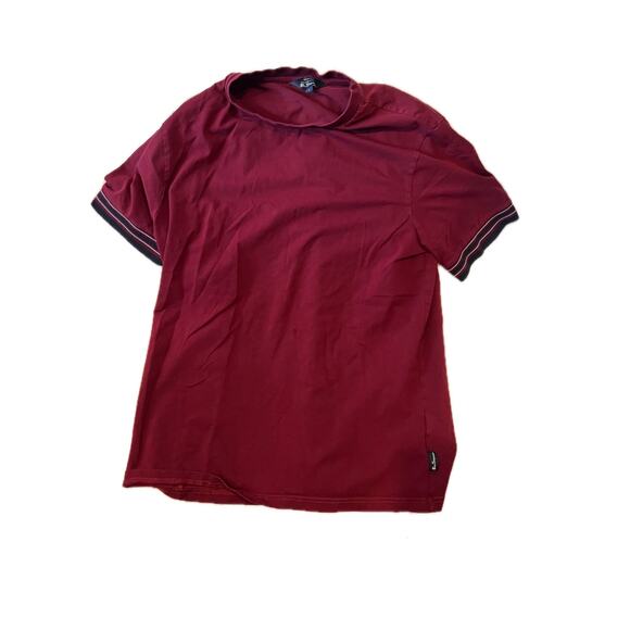 Ben Sherman Burgundy Crew Shirt Mens L - Picture 1 of 4